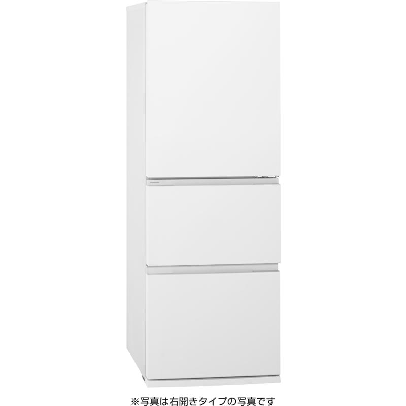 【5年間延長保証込】Panasonic パナソニック 冷蔵庫 左開き3ドア 326L ESタイプ NR-C33ES2L W「Aエリア限定配送」の画像