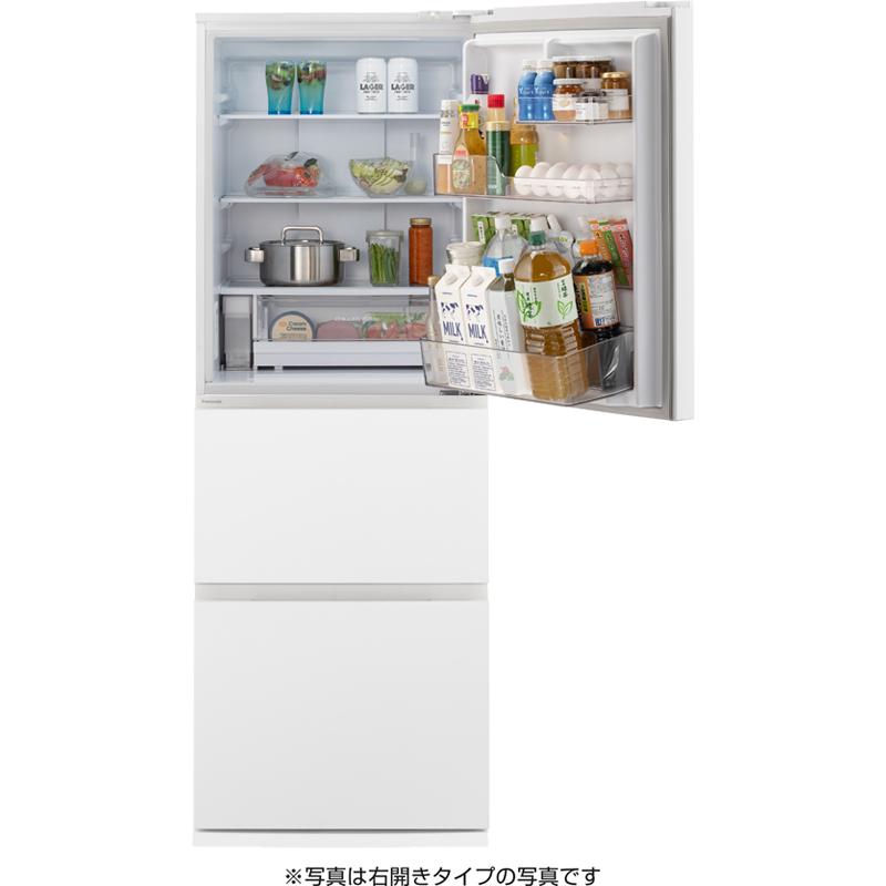 【5年間延長保証込】Panasonic パナソニック 冷蔵庫 左開き3ドア 326L ESタイプ NR-C33ES2L W「Aエリア限定配送」の画像