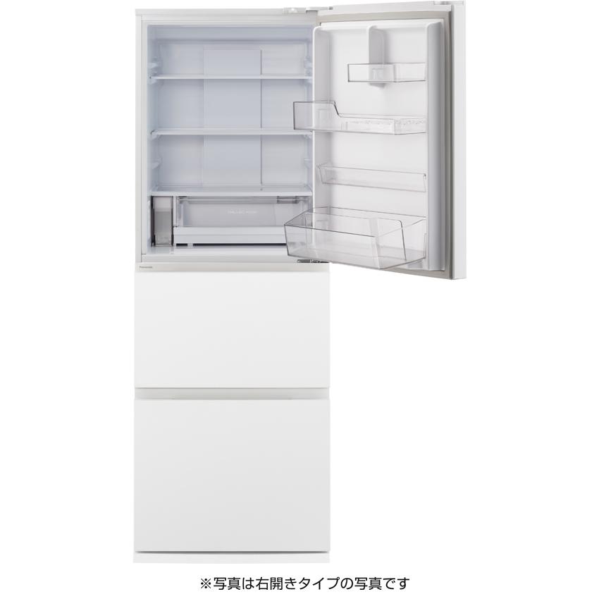 【5年間延長保証込】Panasonic パナソニック 冷蔵庫 左開き3ドア 326L ESタイプ NR-C33ES2L W「Aエリア限定配送」の画像