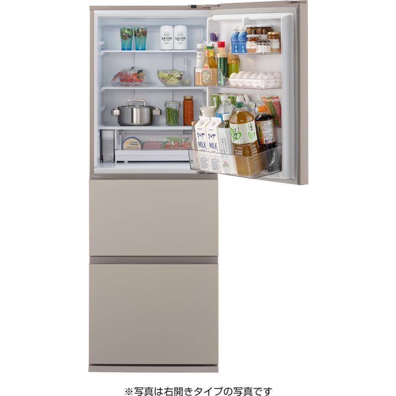 【5年間延長保証込】Panasonic パナソニック 冷蔵庫 左開き3ドア 326L ESタイプ NR-C33ES2L C「Aエリア限定配送」の画像