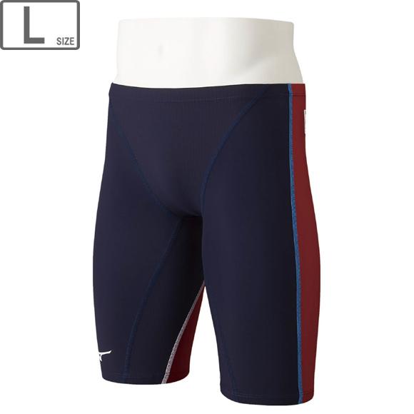 ミズノ(MIZUNO) 競泳水着 レース用 FXソニックプリズム ハーフスパッツ N2MB1030 86 ネイビー×レッド XSサイズ ミズノ mizuno FXSONIC Pri ハーフスパッツ Lサイズ (ネイビー×レッド