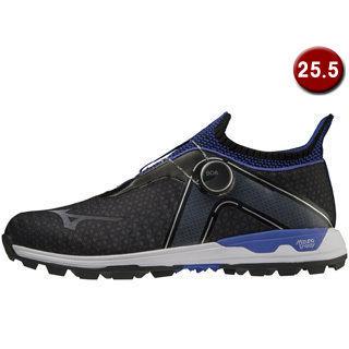 ミズノ mizuno ゴルフ ウエーブハザード BOA 25.5cm (ブラック×ハザードブルー) 51GM2170