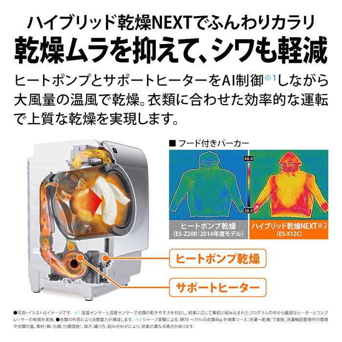 一都三県限定 配送設置無料 ドラム式洗濯乾燥機 SHARP シャープ2021