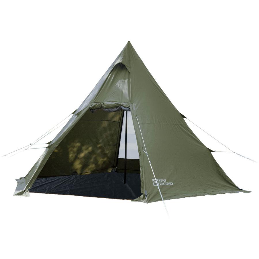TENT FACTORY テントファクトリー Hi-TCワイドワンポールテントRG カーキグリーン TFTCP6RG TENT FACTORY テントファクトリー Hi-TCワイドワンポールテントRG