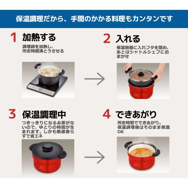 THERMOS サーモス KBJ-4502-UR(アーバンレッド) 真空保温調理器 
