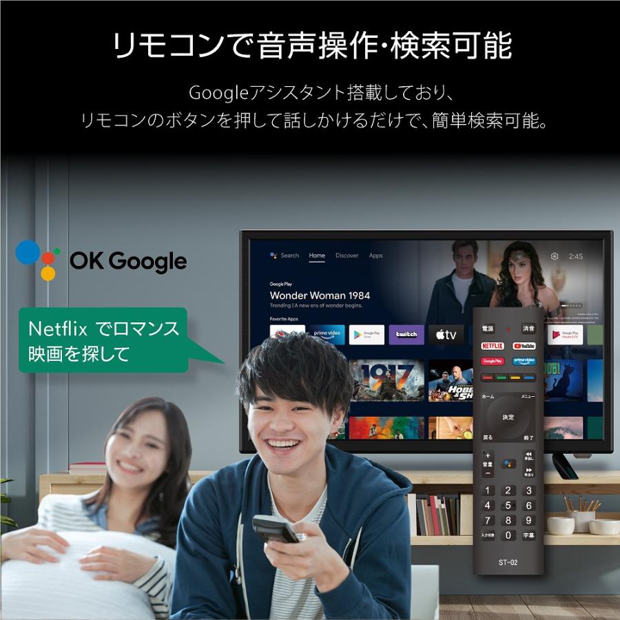 WIS ウィズ 24GTN ブラック 24インチgoogleチューナーレステレビ