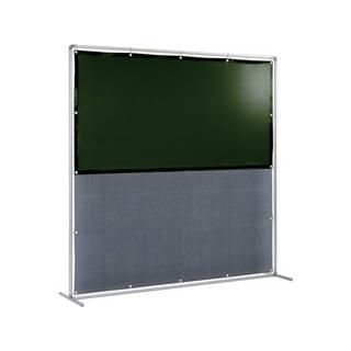 YOSHINO/吉野 遮光火花兼用衝立(ダークグリーン×A種シート)2×2 単体型固定足 YS-22SF-DG-BW