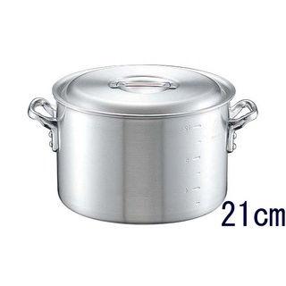 NAKAO 中尾アルミ製作所 アルミ キング 半寸胴鍋（目盛付）21