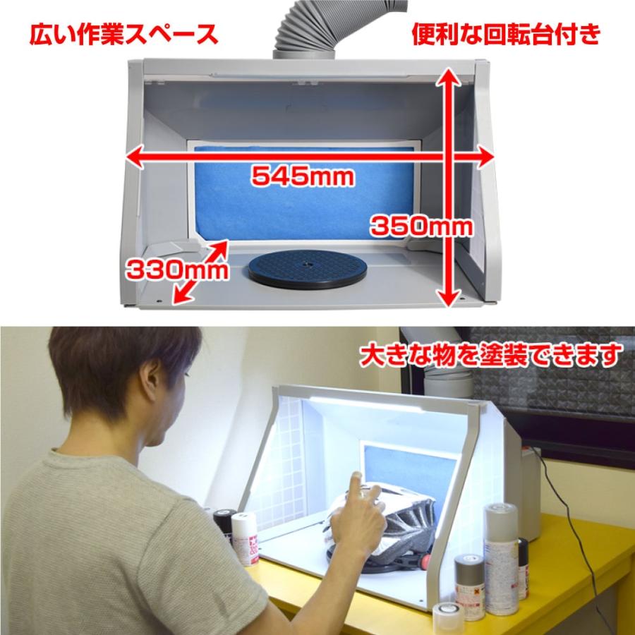 THANKO サンコー LEDライト付パワフルファン塗装ブース デラックス