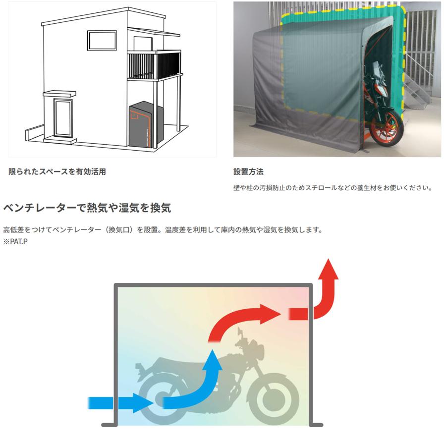doppelganger ドッペルギャンガー 【代引不可】バイクガレージ2250 カベ DCC639-GY_5