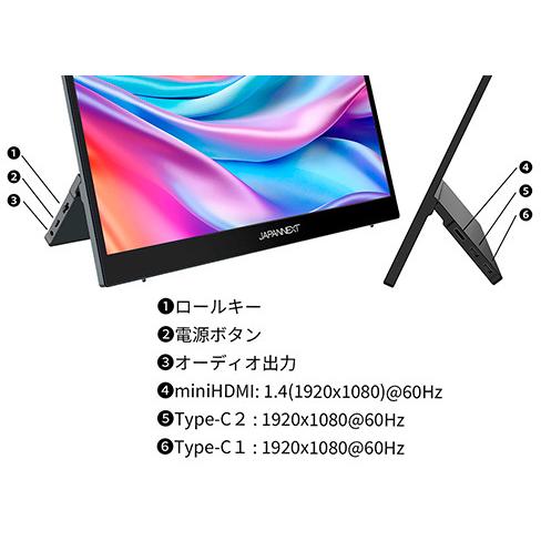 JAPANNEXT ジャパンネクスト フルHD対応 14.1型液晶ディスプレイ