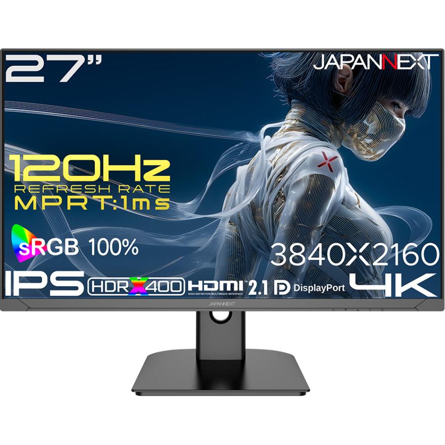 JAPANNEXT ジャパンネクスト 4K対応 27型液晶ディスプレイ/HDMI×2、DP