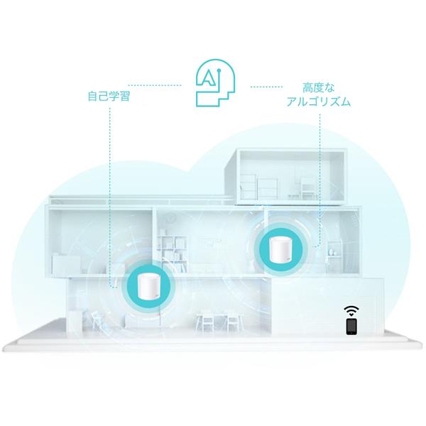 TP-Link ティーピーリンク 2台 AX3000 Wi-Fi6メッシュWiFiシステム 3年