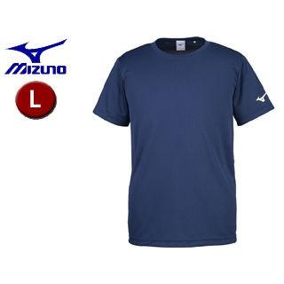 ミズノ mizuno  32JA8156-14 ＢＳ Ｔシャツ ソデＲＢロゴ 【L】 （ドレスネイビ−）｜murauchi3