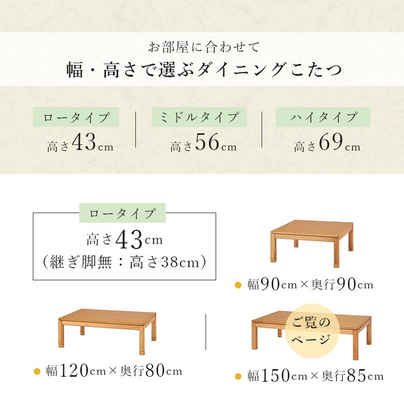 萩原 ハギハラ リビングこたつ 幅150? ロータイプ ブラウン シェルタK150Lの画像