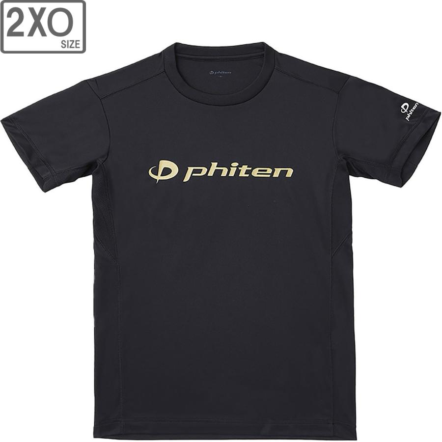 こりん　ファイテン　Tシャツ　半袖　М　2着 ファイテン Phiten RAKUシャツ 半袖 ロゴ入り 【ブラック/ゴールド