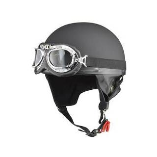 【77%OFF!】 リード LEAD工業 CROSS CR-751 激安通販の ビンテージハーフヘルメット マットブラック CR751MTBK