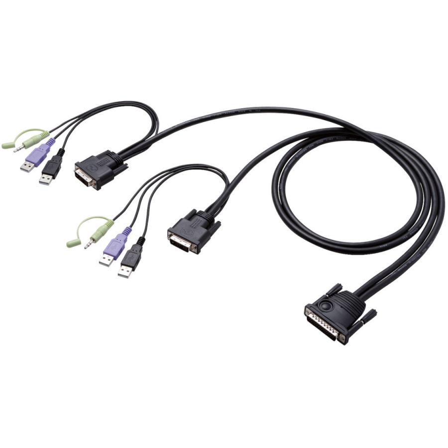 ELECOM（エレコム） DVI対応パソコン自動切替器 2台切替 KVM-DVHDU2