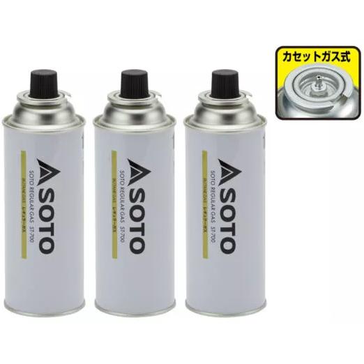 SOTO ソト SOTOレギュラーガス 3本パック【CB缶（カセットガスボンベ