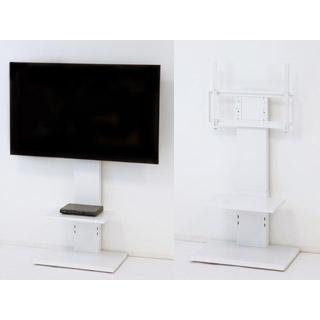 Kuroshio クロシオ 壁に穴を開けずにtvを壁掛風に置ける Wand ワンド 壁掛け風テレビ台 ロー ホワイト 945 Next 通販 Yahoo ショッピング