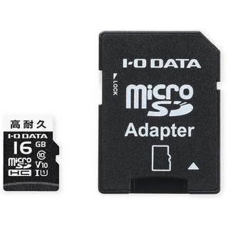 I・O DATA アイ・オー・データ  microSDHCカード 16GB 高耐久 ドライブレコーダー向け UHS-I MSD-DR16G｜murauchi3