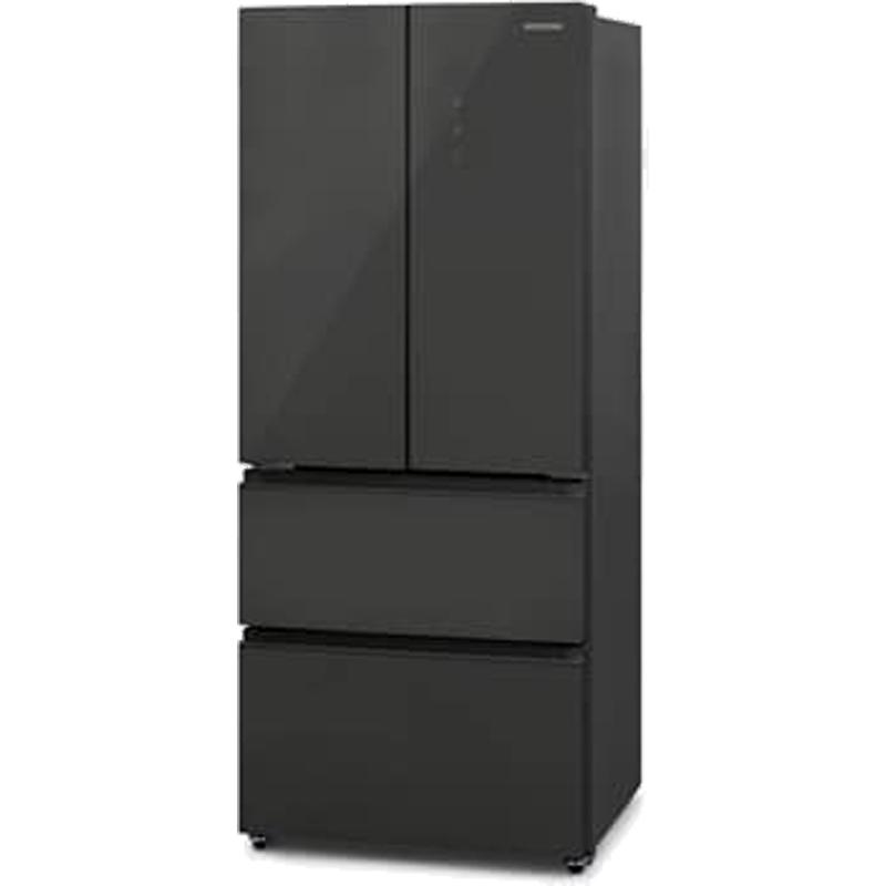 IRIS OHYAMA アイリスオーヤマ 冷蔵庫 4ドア フレンチドア 418L IRGN-42A B ブラック「Aエリア限定配送」の画像