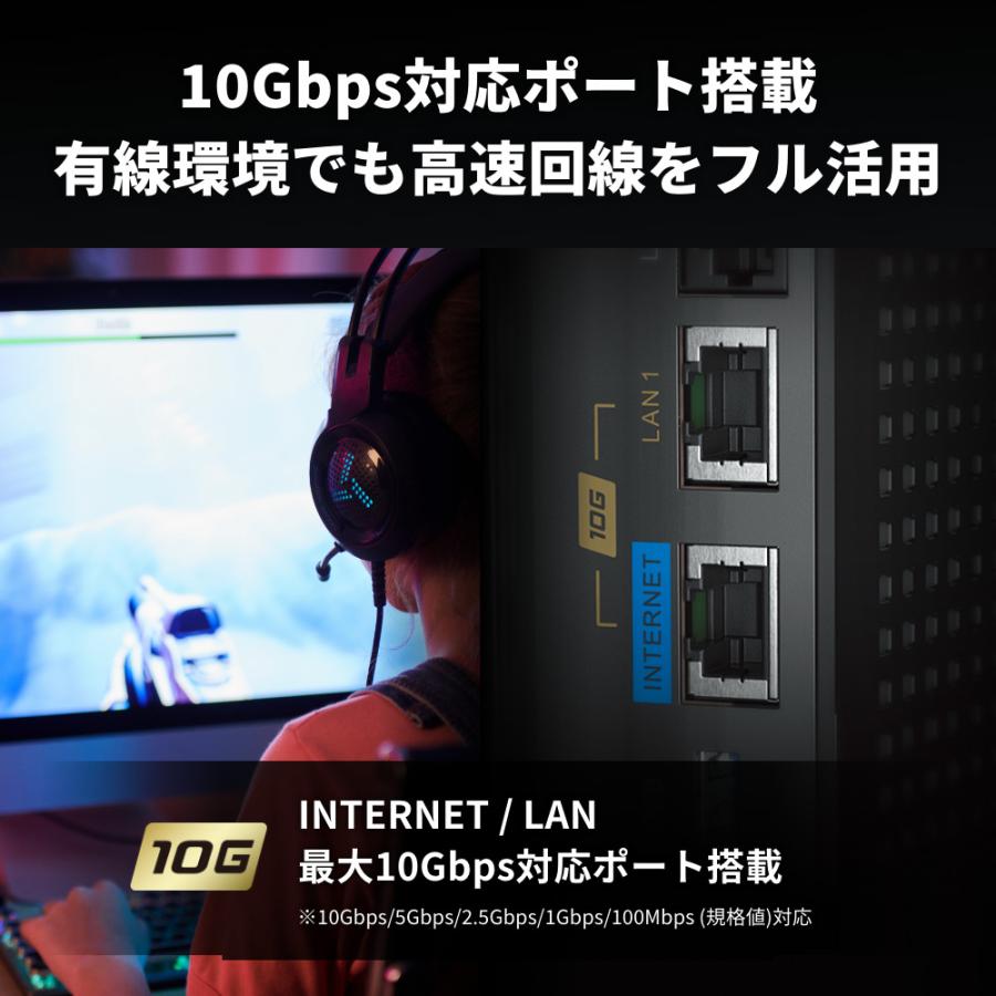 BUFFALO バッファロー Wi-Fi 6E(11ax)対応無線LANルーター 4803+4803+1147Mbps Ipv6 WXR-11000XE12/D_4