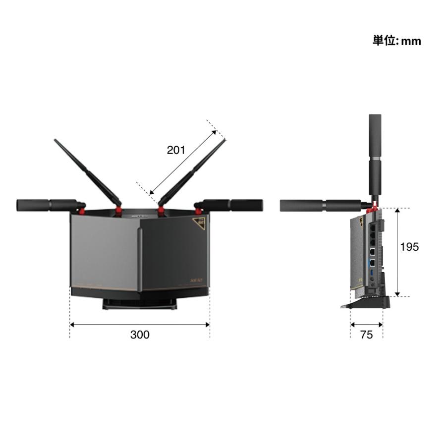 BUFFALO バッファロー Wi-Fi 6E(11ax)対応無線LANルーター 4803+4803+1147Mbps Ipv6 WXR-11000XE12/D_7