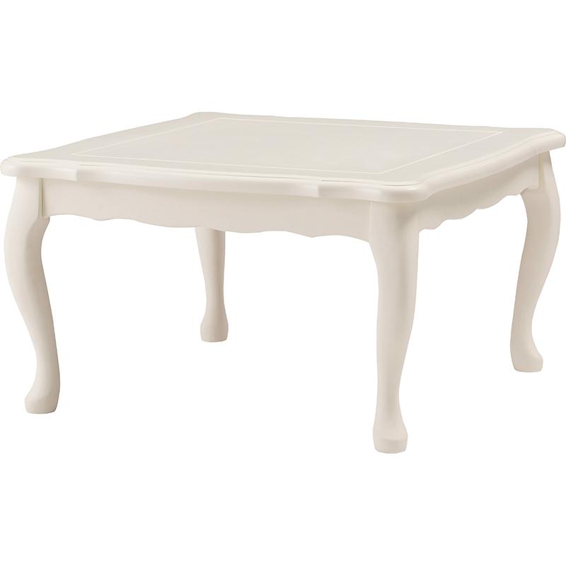 東谷 ROOM ESSENCE 天板70×70cm 猫脚こたつ 正方形 ホワイト KT-411WH センターテーブル 東谷 ROOM ESSENCE 天板70×70cm 猫脚こたつ 正方形 ホワイト KT-411WH