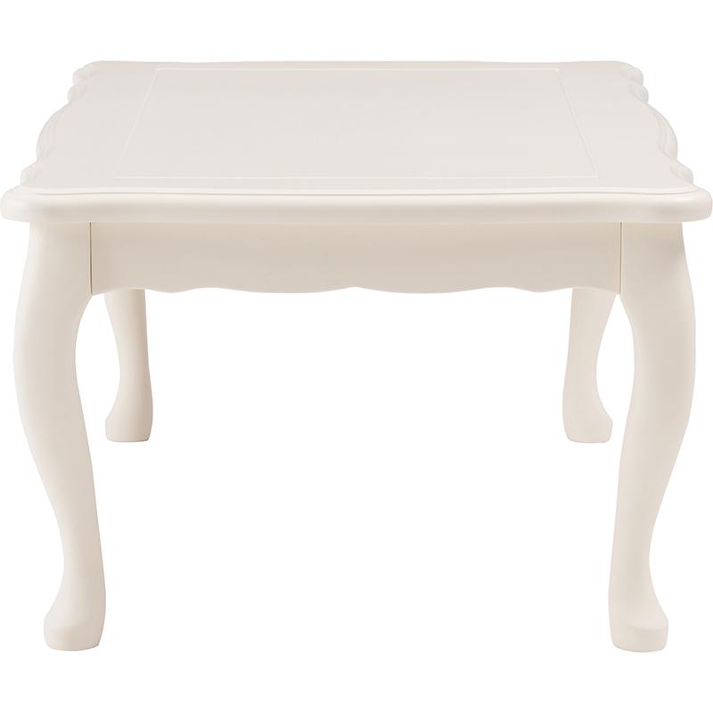 東谷 ROOM ESSENCE 天板70×70cm 猫脚こたつ 正方形 ホワイト KT-411WH