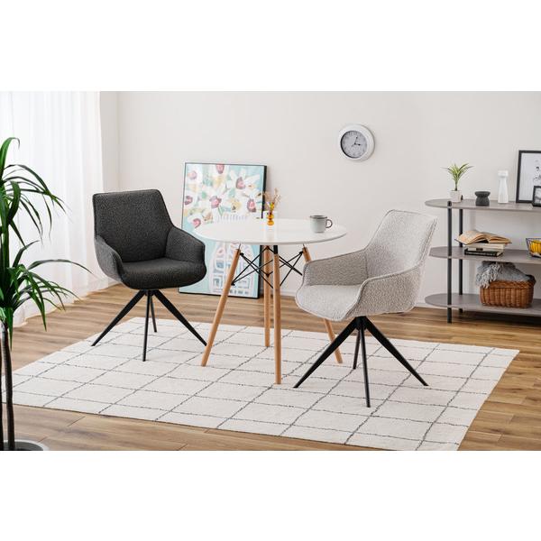 東谷 ROOM ESSENCE 回転アームチェア ホワイト PC-182WH : NEXT