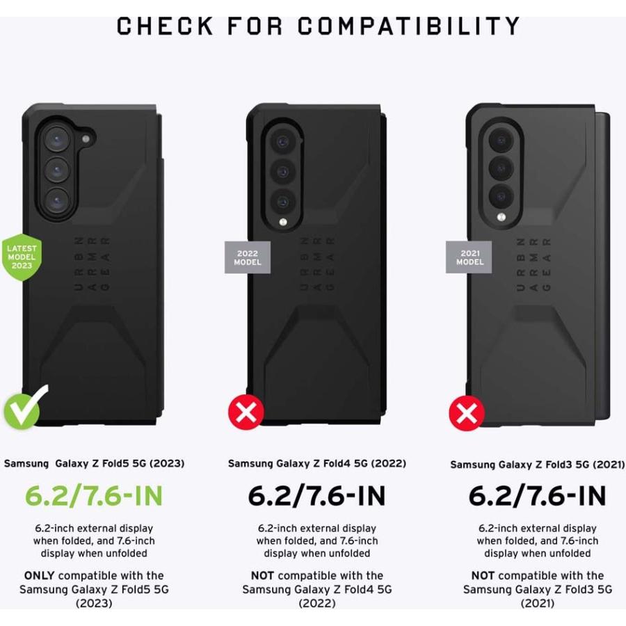 Urban Armor Gear UAG Galaxy Z Fold 5 対応ガラスフィルム SCREEN SHIELD 反射/指紋防止 ガイド枠付属 UAG-GLXZFD5-SP｜murauchi3｜04