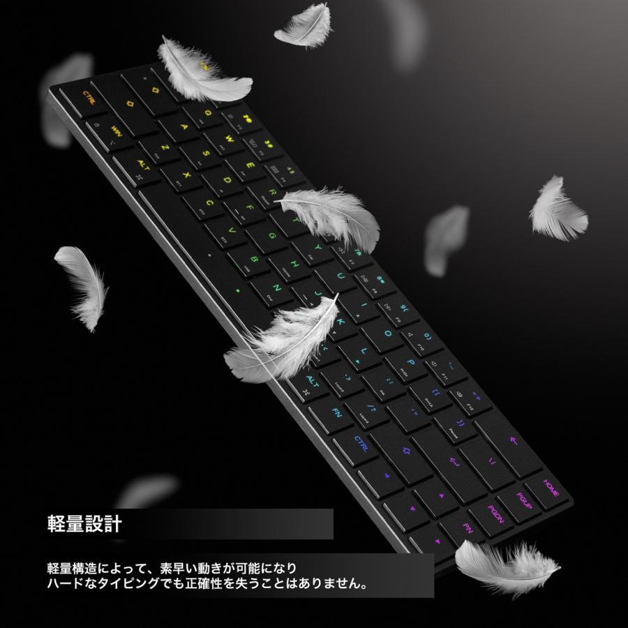 Mistel ミステル ML-MD68BT-U-CL/BK AIRONE RGB BT メカニカルキーボード (US配列/クリッキー)_1