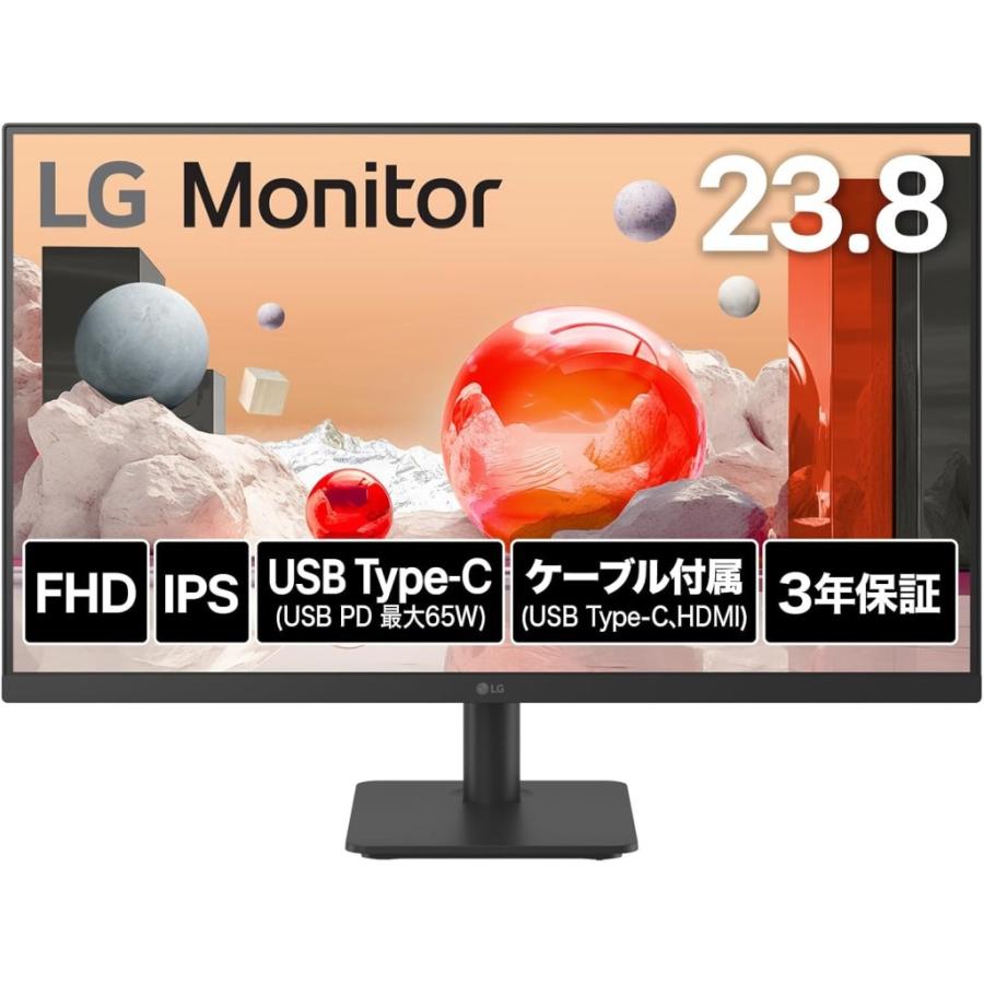 LG Electronics Japan 24MS530B-B IPSパネル採用 フルHD対応23.8型液晶