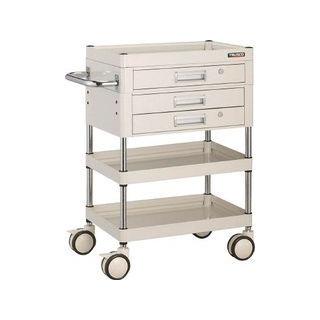 TRUSCO/トラスコ中山 ファルコンワゴン 引出付 600X400 ウレタン双輪 ヤンググリーン FAW-963XZD-YG