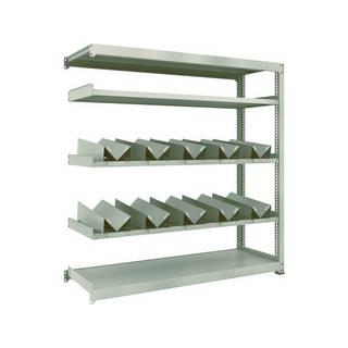 TRUSCO/トラスコ中山 M3型中量棚 1800×D571×H1800 缶受×10付 連結 M3-6665-KU10B