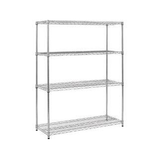 TRUSCO/トラスコ中山 ステンレス製メッシュラック H1533XW1824XD457 4段 TSM-5644