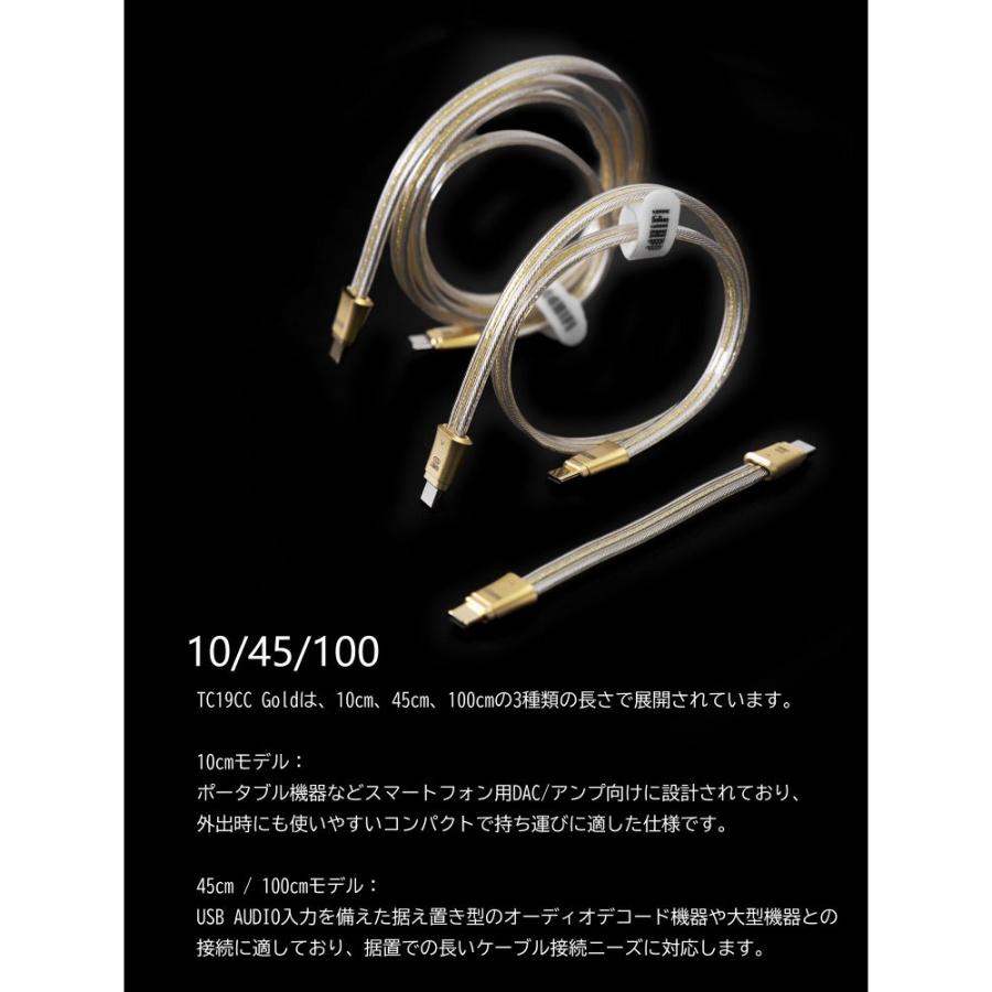 ddHiFi ディーディーハイファイ TC19CC Gold 100cm シリーズ USB C to