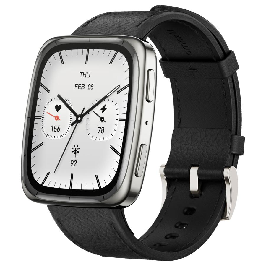 amazfit アマズフィット Active 2 Square 【ブラックレザー