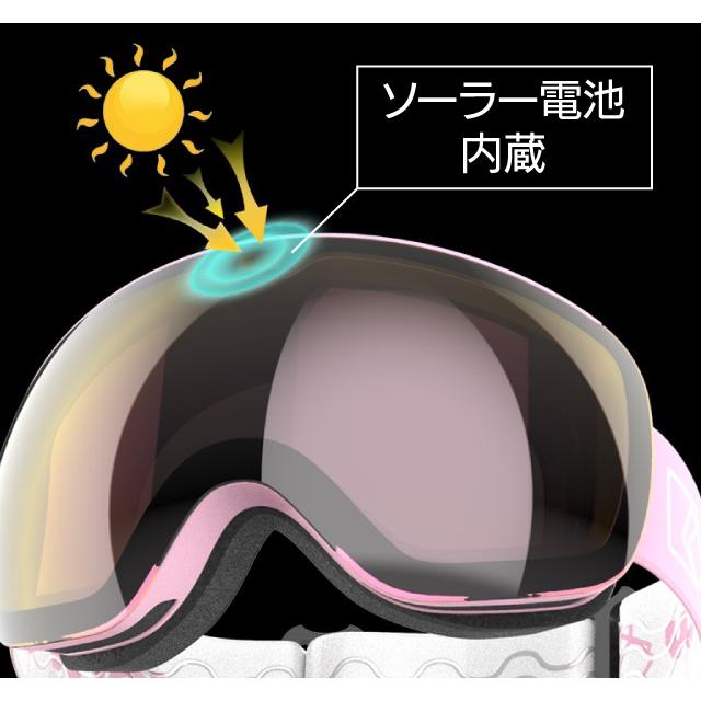 wicue ウィキュー 0.1秒瞬間調光スキーゴーグル スマート液晶 【ピンク】 VR2101-PK 偏光 UVカット_8