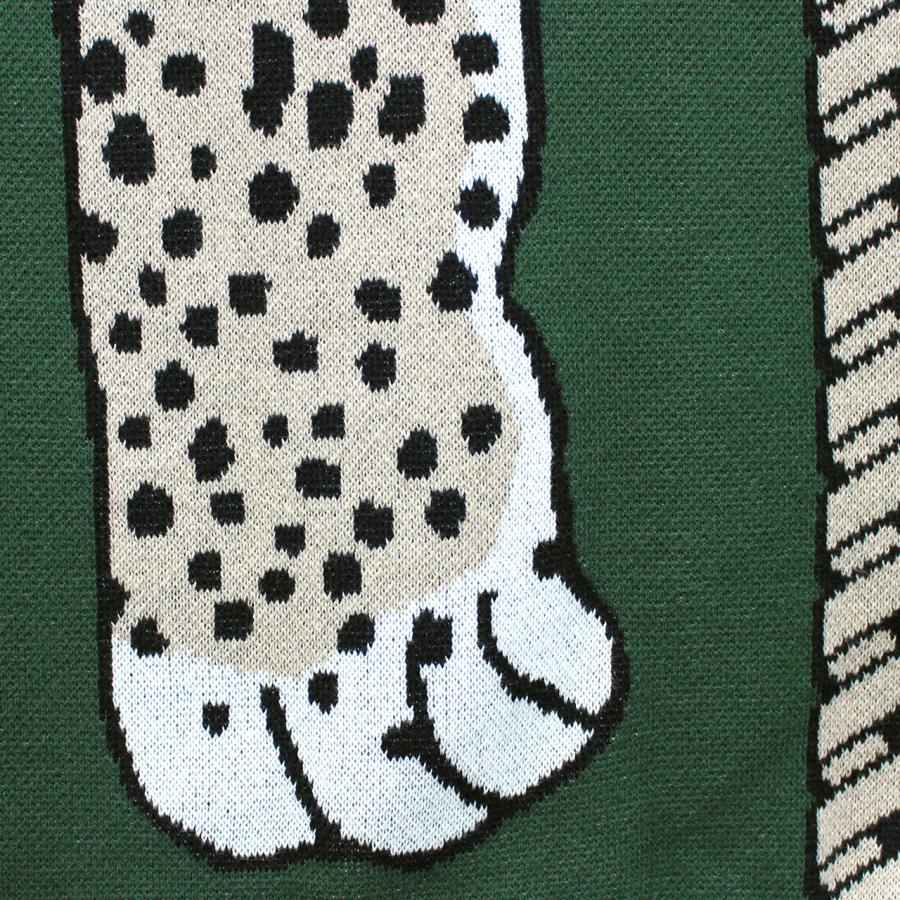 INOUI EDITIONS イヌイエディション THROW 130 【ヒョウ】【カーキ】大判 コットン ビーチタオル LEOPARD 08808の画像