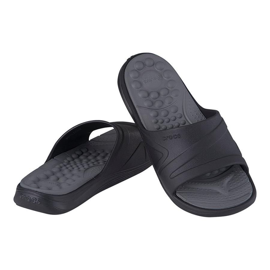 りす crocs クロックス リバイバ スライド 205546 ブラック 23cm