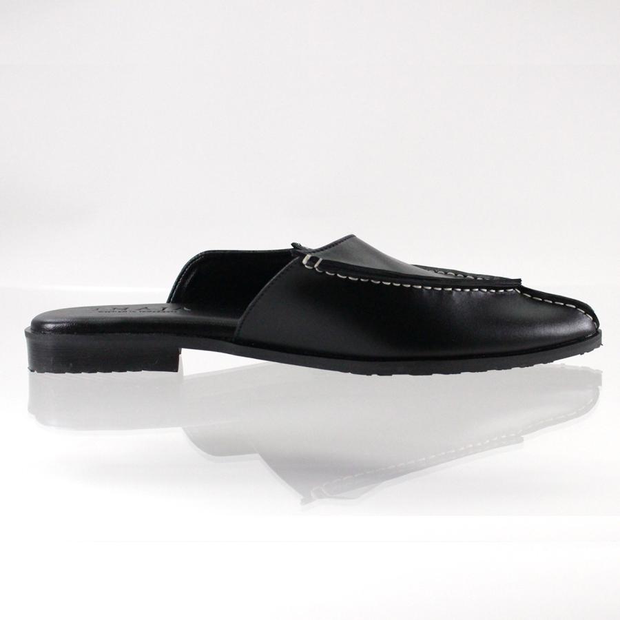 THAJA LUCE FLAT レザーサンダル ブラック THAJA タジャ 【レディース】LUCE FLAT 【38/23.5-24.0cm