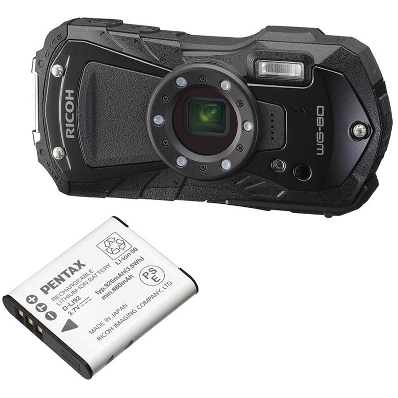RICOH リコー WG-80（ブラック）＋D-LI92バッテリーセット【wg80set
