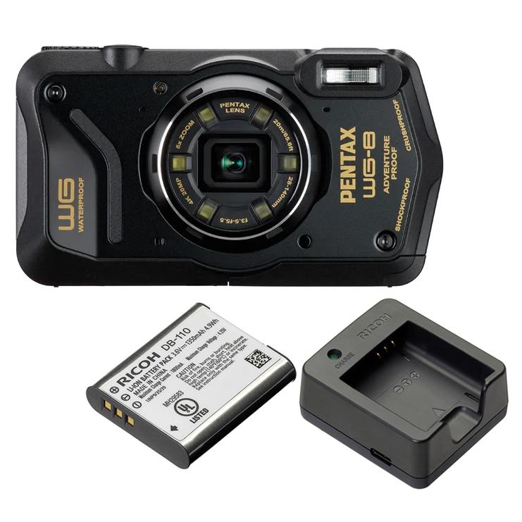 PENTAX ペンタックス WG-8 ブラック＋DB-110 バッテリー＋BJ-11 充電器
