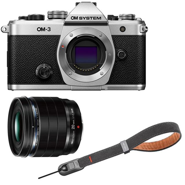 OM SYSTEM オーエムシステム OM-3 ボディ シルバー＋ED 20mm F1.4 PRO