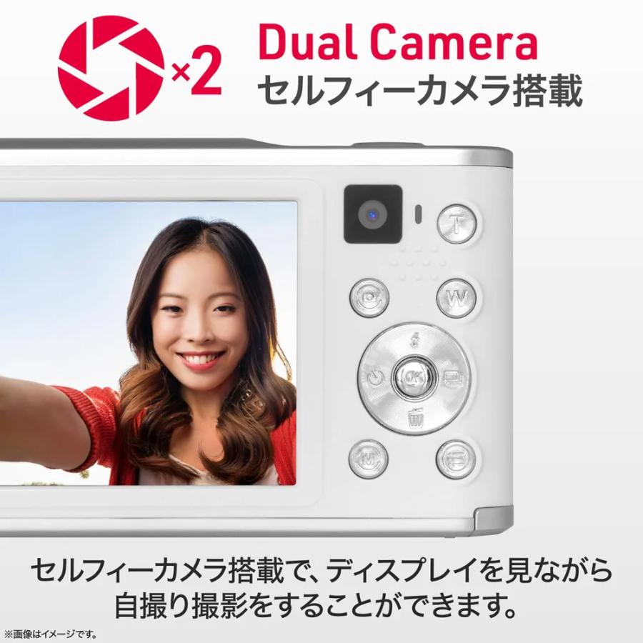 aiwaデジタル コンパクトデジタルカメラ aiwa cam DCB ホワイト JA4