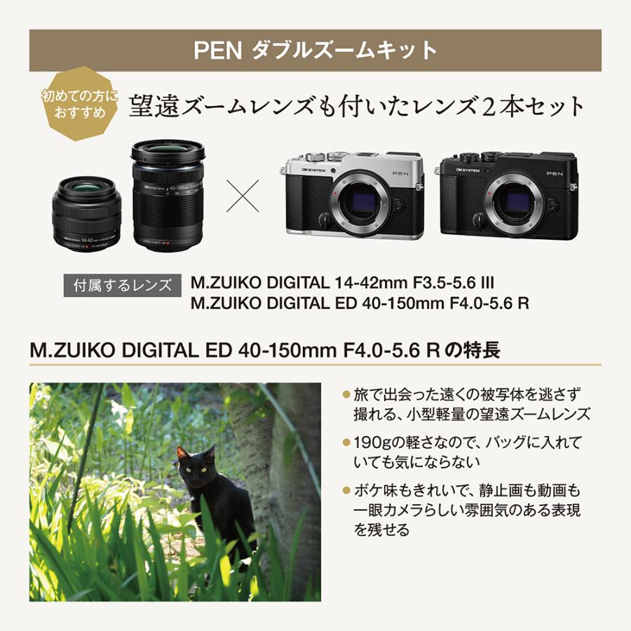 OM SYSTEM オーエムシステム PEN ダブルズームキット SLV シルバー