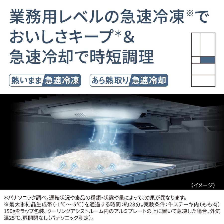 一都三県限定　配送設置無料　冷蔵庫　6ドア　Panasonic 2021年製 Panasonic（パナソニック） 中古・設置込み やや良品 Panasonic 500L