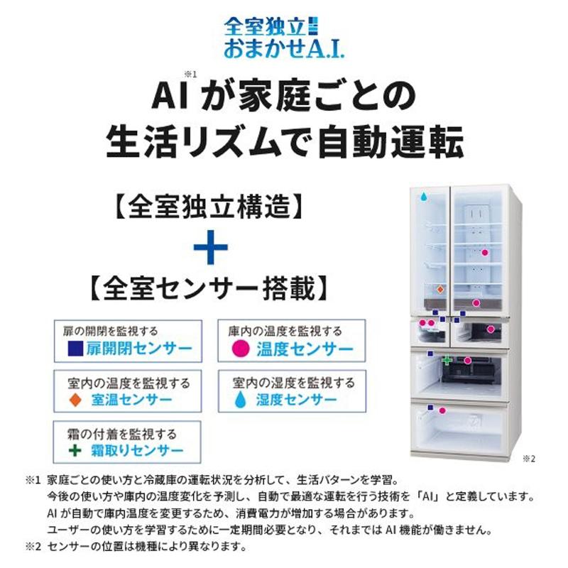 MITSUBISHI 三菱 値下げしました 冷蔵庫 6ドア フレンチドア 547L WZ